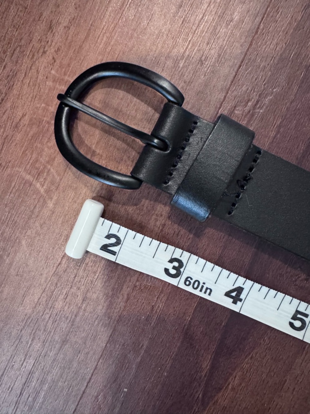 Kids Black Leather Belt with Matte Black Oval Buckle